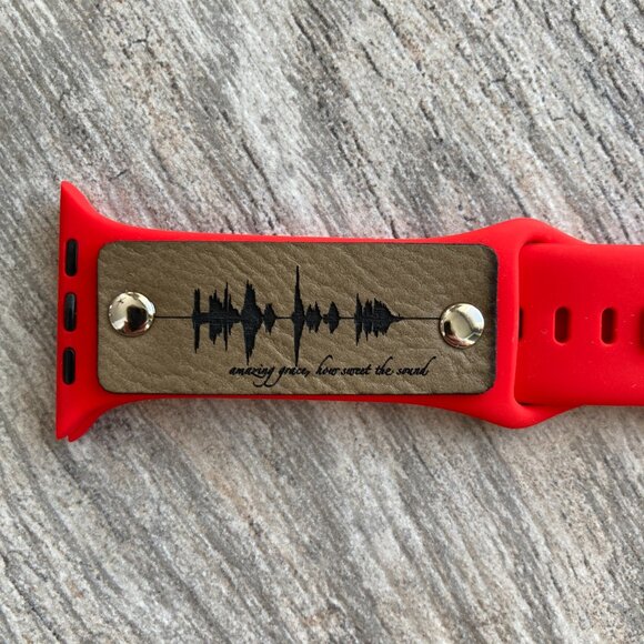Amazing Grace, How Sweet The Sound Soundwave Band For Apple Watch 42-49mm - Red - Picture 3 of 3